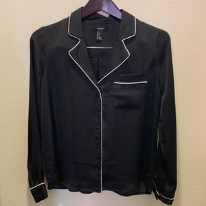 Forever 21 Black Pajama Style Top
